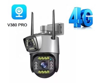 Picture of V380 4G Wifi Outdoor Security Camera Dual Lens Smart PTZ Camera 2MP+2MP CCTV System Human Tracking Wireless Camera