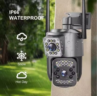 Picture of V380 4G Wifi Outdoor Security Camera Dual Lens Smart PTZ Camera 2MP+2MP CCTV System Human Tracking Wireless Camera