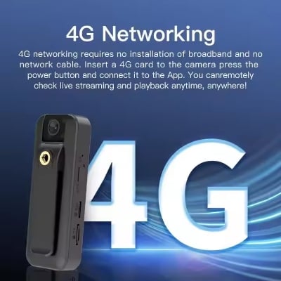 Picture of New 3MP O-KAM Pro - Apps  Mini 4G Camera Compact Wireless Device with eight-Hour Continuous Recording  CCTV Camera