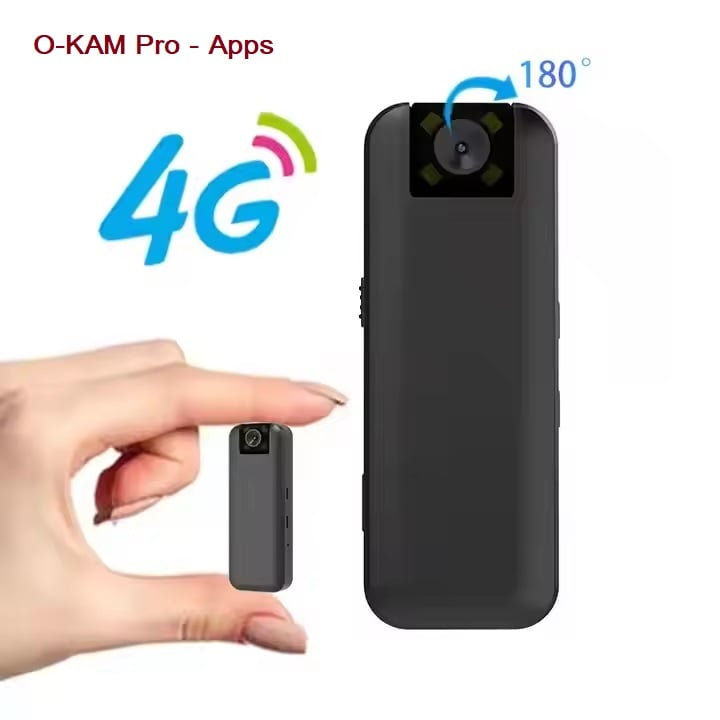 Picture of New 3MP O-KAM Pro - Apps  Mini 4G Camera Compact Wireless Device with eight-Hour Continuous Recording  CCTV Camera
