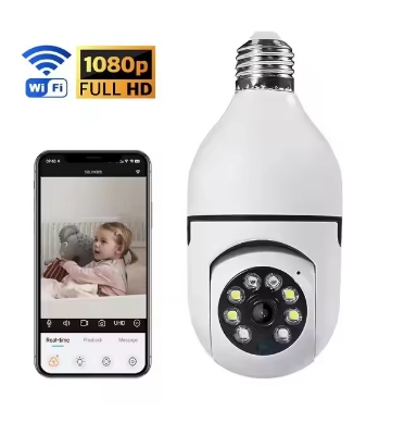 Picture of Single Lens WiFi  Bulb Indoor 2MP 1080P Two-way Audio Smart APP Control Indoor V380pro CCTV Security Bulb Camera