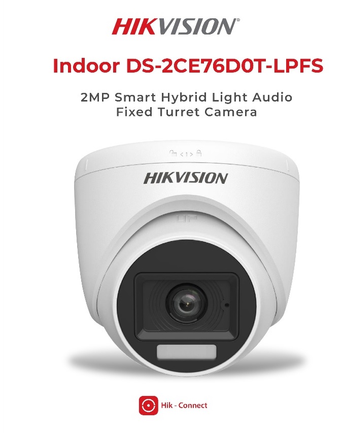 Picture of 2MP Dual Light FULL COLOR  DAY NIGHT COLOR CLEAR SOUND Audio Fixed Turret Camera