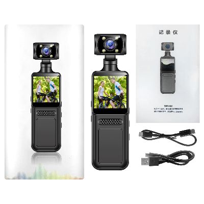 Picture of AUSEK AT-M12 1.3-inch 4K High Definition Sports Digital 180 Degrees Rotatable Loop Video Back Clip Design Mini Pocket Camera M12 Battery 1500 MaH 4 hours working hours