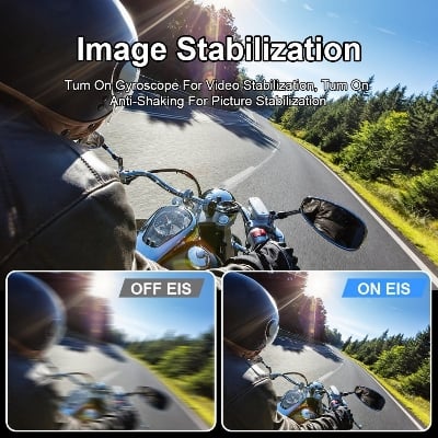 Picture of AUSEK M40TR  Ultra HD TOUCH Screen DUEL SCREEN AUSEK M40TR Action Camera 5K 30fps  AT-M40TR  BATTERY 2 PICES 1050 mAh