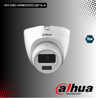 Picture of DH-HAC-HDW1500CLQP-IL-A (2.8mm) (5.0MP) Smart Dual Light HDCVI Dome CC Camera (Built in Audio)