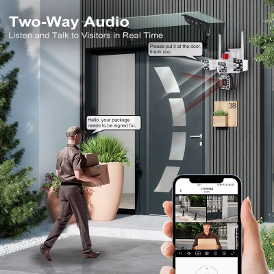 Picture of V380 PRO REAL 3 LENS 3 CAMERA 6MP(2MP+2MP+2MP) PTZ Network Camera Outdoor 10X Zoom CCTV Security System Night Vision Flashlight Memory Card Data CMOS