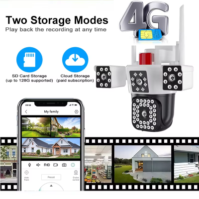 Picture of V380 PRO 4G SIM 6MP PTZ Network Camera Outdoor CCTV Security System Night Vision Flashlight Memory Card Data CMOS