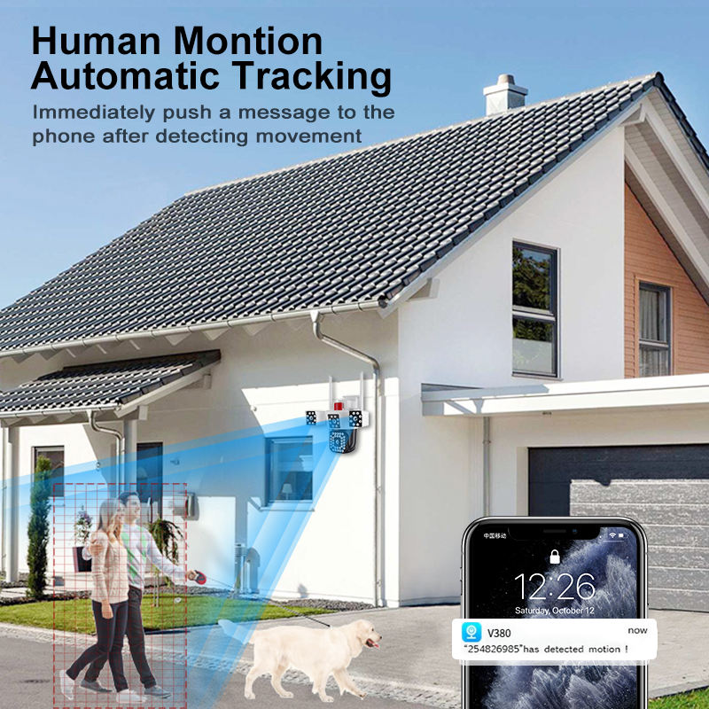 Picture of V380 PRO 4G SIM 6MP PTZ Network Camera Outdoor CCTV Security System Night Vision Flashlight Memory Card Data CMOS