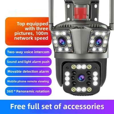 Picture of OUTDOOR V380 PRO 3 camera 3 lens 3 MOBILE SCREEN 6MP 10XZOOM IP66 Wireless Camera