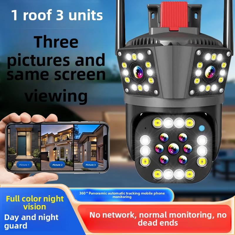 Picture of OUTDOOR V380 PRO 3 camera 3 lens 3 MOBILE SCREEN 6MP 10XZOOM IP66 Wireless Camera