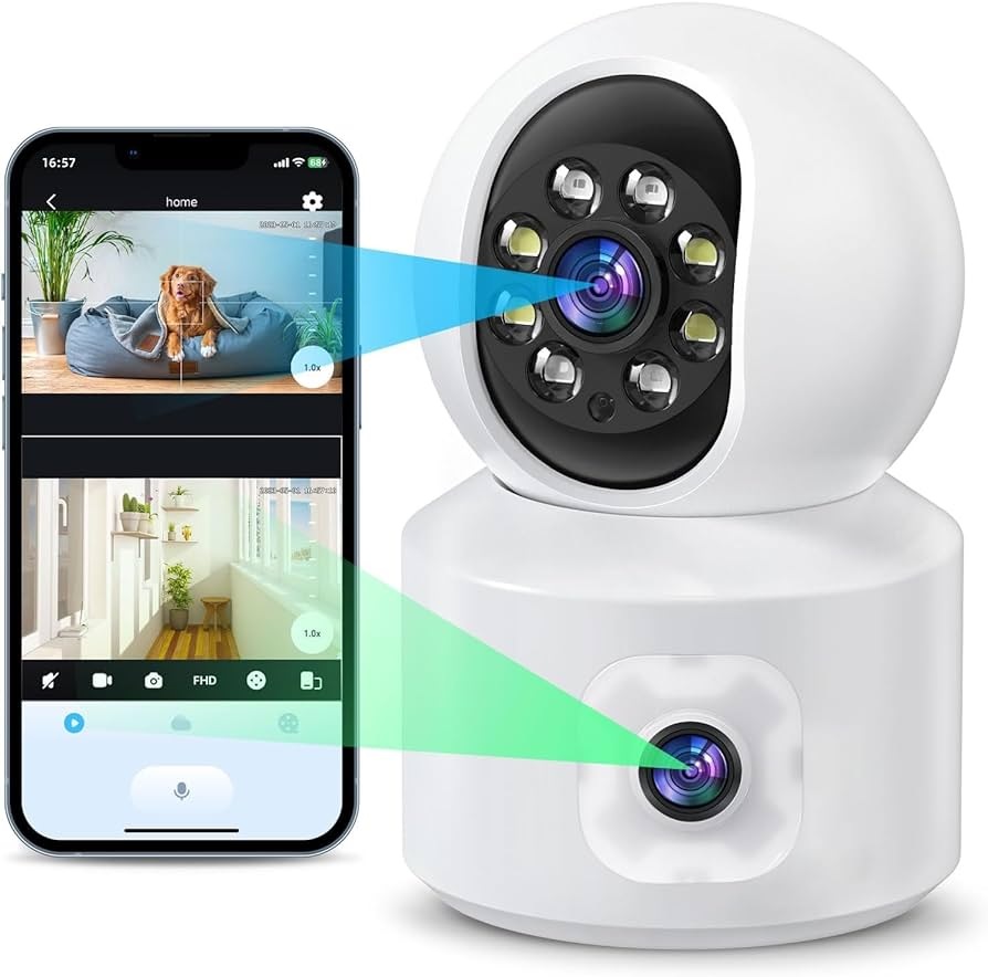 Picture of Dual Lens & Dual Screen,smart Security Camera,1080p Hd V380 WiFi IP CAMRA