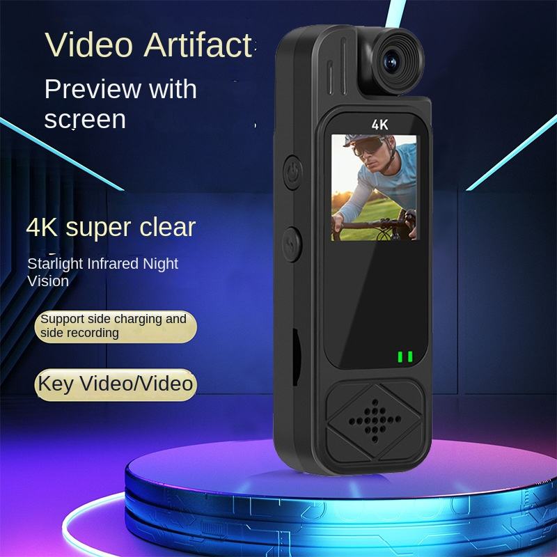 Picture of Actiom camera Sports Recorder 4K 16MP 10x-20x Optical Zoom 180 Wide Angle Long Endurance Back Clip-on Riding Recorder