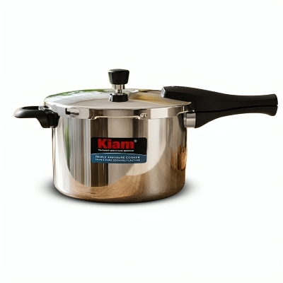 Picture of Kiam Tri-Ply Stainless Steel Induction-Based Pressure Cooker For All Cooktops Compatible-4.5 ltr