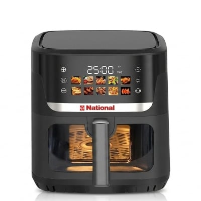 Picture of National  Inverter Air Fryer Double Heating Coil 8 Ltr  With Digital Display Monitor And Clear Glass Window View-MC/D-65AF