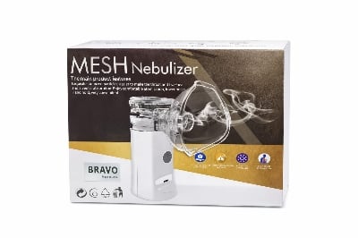 Picture of BRAVO Premium Portable Mesh Nebulizer Ultra-Quiet Handheld Inhalation Therapy Device for Children & Adults (Non-Rechargeable)