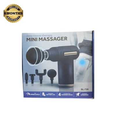 Picture of Portable Deep Tissue Massage Gun SL-720  4 Massage Heads 6-Speed Quiet Percussion Massager Portable Muscle Therapy for Pain Relief