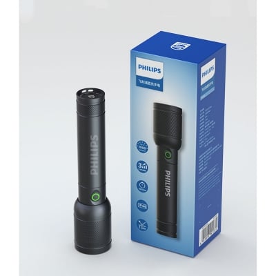 Picture of PHILIPS High-Power Rechargeable LED Flashlight  Compact Design with Powerful & Reliable Brightness