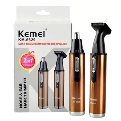 Picture of Kemei KM-6629 2-in-1 Nose & Beard Hair Trimmer 2-in-1 Grooming Solution