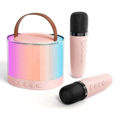 Picture of K52 RGB Wireless Karaoke Speaker Portable Bluetooth Music Machine with Dual Mic | Fun Gift for Kids & Family