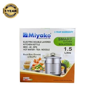 Picture of Miyako MKK-40 SPG Smart Dual Cooking Electric Kettle & Steamer