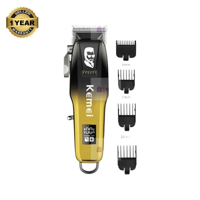 Picture of Kemei KM-709A Multipurpose Hair Clipper Heavy Duty,  Metal Body, LED Display Rechargeable & Stylish!