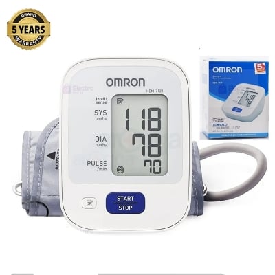 Picture of Omron HEM 7121 Digital BP Automatic Blood Pressure Machine with 5 Years Official Warranty  Your Trusted Home Health Partner