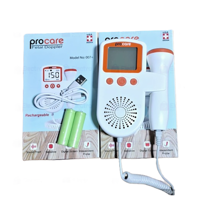 Picture of Procare Rechargable Fetal Doppler Heart Rate Monitor Baby Fetal Sound Heart Detector with LCD Display (Free Gel)