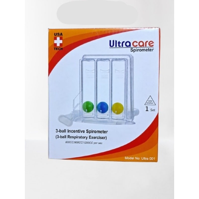 Picture of ultra care 3-Ball Lung Trainer & Spirometer – Deep Breathing & Breath Measurement System