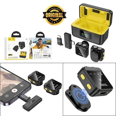 Picture of HOCO L17 Wireless Dual Magnetic Microphone – Record Like a Pro Anytime, Anywhere