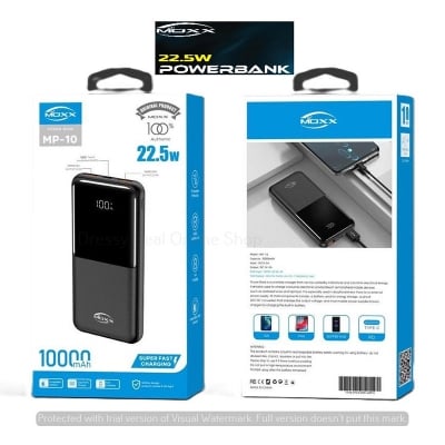 Picture of Moxx 10000 mah 22.5w fast Charging Power bank with Display (MP-10)