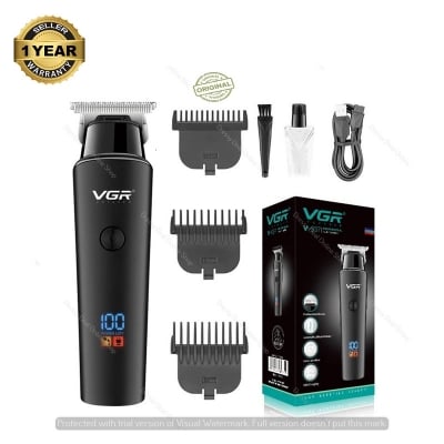 Picture of VGR V-937 Cord and Cordless Multifunction Trimmer and Hair Clipper with Metal Body Type C Fast Charing and Digital display