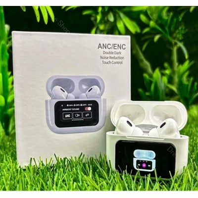 Picture of Airpods A9 Pro 2 ANC/ENC With Screen Display  Dobble Dark Touch Control Noise Reduction Long Battery Bluetooth Headphone
