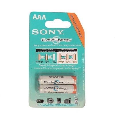 Picture of SONY AAA (2-in-1 AAA) Rechargeable Battery / Double A Battery, Cycle Energy, Ni-MH, NH-AA, 1.2V, 4300mAh