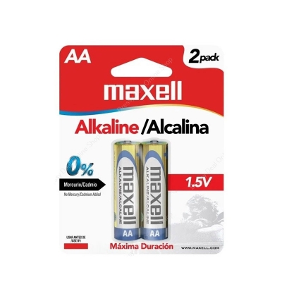 Picture of Maxell Longer Lasting Power Alkaline AA Original Battery 1.5V 2PCS Per Pack