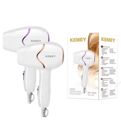 Picture of KEMEY KM-6839 Portable Anion Hair Dryer hair care Professinal Quick Dry 1800W Travel Foldable Hairdryer