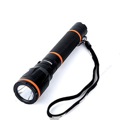 Picture of Geepas GFL4659 Rechargeable LED Flashlight - Portable Waterproof Hyper Bright 3W CREE LED Torch Light | 1.5 Hours Working with 1000M Distance Range
