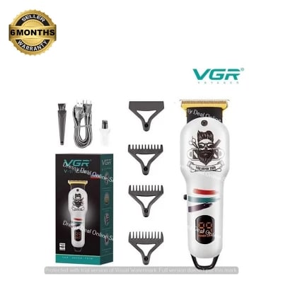 Picture of VGR V-971 Professional Corded and Cordless Rechargeable Hair Trimmer with digital display