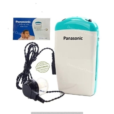 Picture of Panasonic A22 Pocket Type- 2 Pin Hearing Aid Sound Amplifier for Old Ager with storage Box