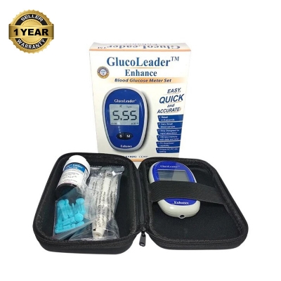 Picture of Glucoleader Enhance- Taiwan Diigital Blood Glucose Monitor/Gluco Meter/Diabetics Test Machine -Blue
