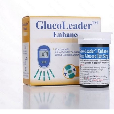 Picture of GlucoLeader Enhance BLUE Strips For Blood Glucose Monitor Test Strips -25 pcs