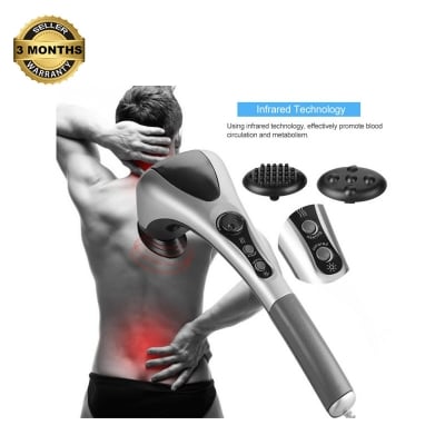 Picture of Double Head Infrared Body Massager Hammer for Neck, Back & Leg – Handheld Electric Full Body Massage Machine with Variable Speed