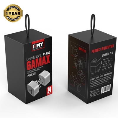 Picture of EMY Z4 Universal Adapter Plug 6A Travel Adapter for UK US EU AU