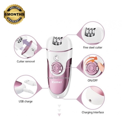 Picture of Kemei Km-1307 Multifunction  4 in 1 lady electric shaver feetcare Manicure and Pedicure with USB charging