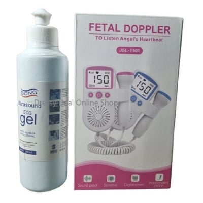 Picture of Fetal Doppler Heart Rate Monitor Baby Fetal Sound Heart Detector with LCD Display (Free Gel)