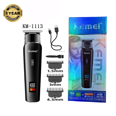 Picture of Kemei KM 1113 Professional Rechargeable Hair Clipper Beard Trimmer Hair Cutting Machine and Electric Shaver.