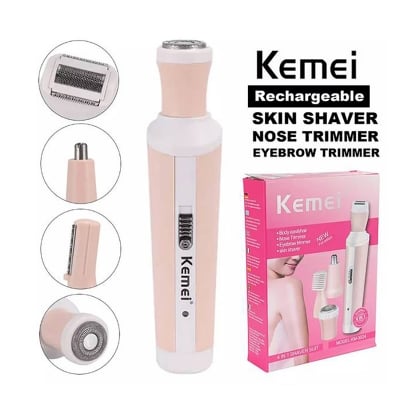 Picture of Kemei Km-3024 Multifunctional 4 In 1 Rechargeable Woman Body Shaver Eyebrow Nose Trimmer Set - Trimmer - Trimmer - Trimmer