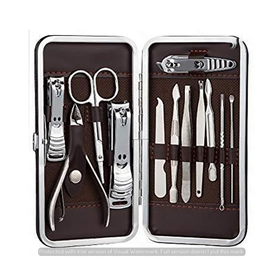 Picture of Professional Nail Pedicure Set Stainless Steel Nail Cutting Machine Kit Tool -12 pcs