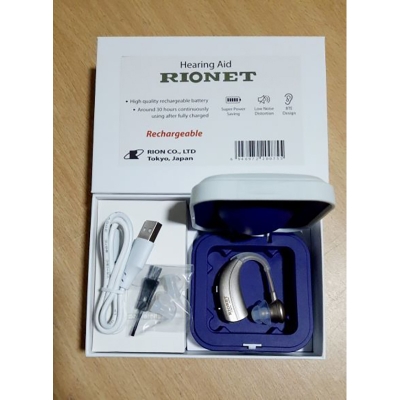 Picture of Rionet Super Power saving Rechargeable Hearing Aid Sound Amplifier with storage box Japan Made