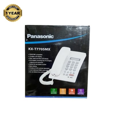 Picture of Panasonic KX-T7705MX Caller ID Landline Telephone set for Tnt and Intercom use