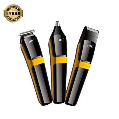 Picture of HTC At-1322 Professional 3 in 1 Rechargeable Clipper Trimmer Shaver mens grooming kit for men - Trimmer - Trimmer